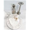 Image 1 : Dining Beach Décor Set for 6: Starfish Plates, Cloth Napkins, Napkin Holders, Candlesticks, etc