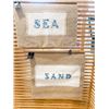 Image 1 : Beachy Inspired Pillow Covers: 1 Beaded "Sea", 2 Beaded "Sand" (Value 40.00)