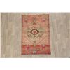 Image 2 : A WOOL HAND KNOTTED OUSHAK ORIENTAL AREA RUG.