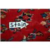 Image 8 : A WOOL HAND KNOTTED FLORAL MEDALLION AREA RUG.