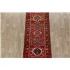 Image 3 : A WOOL HAND KNOTTED ORIENTAL RUG RUNNER.