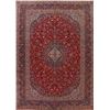 Image 1 : A WOOL HAND KNOTTED FLORAL MEDALLION AREA RUG.