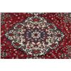 Image 4 : A WOOL HAND KNOTTED MEDALLION AREA RUG.