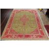 Image 2 : A WOOL HAND KNOTTED OUSHAK AREA RUG.
