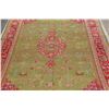 Image 3 : A WOOL HAND KNOTTED OUSHAK AREA RUG.