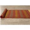 Image 7 : A WOVEN HAND KNOTTED ORIENTAL KILIM RUNNER.
