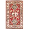 Image 1 : A WOOL HAND KNOTTED KAZAK ORIENTAL RUG.