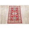 Image 2 : A WOOL HAND KNOTTED KAZAK ORIENTAL RUG.