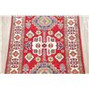 Image 3 : A WOOL HAND KNOTTED KAZAK ORIENTAL RUG.