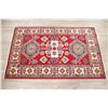 Image 6 : A WOOL HAND KNOTTED KAZAK ORIENTAL RUG.