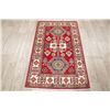 Image 7 : A WOOL HAND KNOTTED KAZAK ORIENTAL RUG.