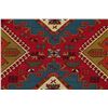 Image 4 : A WOVEN HAND KNOTTED SUMAK ORIENTAL RUG.