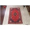 Image 2 : A WOOL HAND KNOTTED ABADEH ORIENTAL AREA RUG.