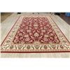 Image 7 : A WOOL HAND KNOTTED OUSHAK ORIENTAL AREA RUG.