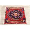 Image 11 : A WOOL HAND KNOTTED SQUARE ORIENTAL RUG.