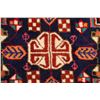 Image 8 : A WOOL HAND KNOTTED SQUARE ORIENTAL RUG.