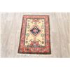 Image 2 : A WOOL HAND KNOTTED KAZAK ORIENTAL AREA RUG.