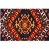 Image 10 : A WOOL HAND KNOTTED ABADEH SQUARE AREA RUG.