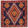 Image 1 : A WOOL HAND KNOTTED ABADEH SQUARE AREA RUG.