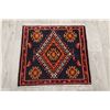 Image 2 : A WOOL HAND KNOTTED ABADEH SQUARE AREA RUG.
