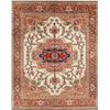 Image 1 : A WOOL HAND KNOTTED FLORAL ORIENTAL AREA RUG.