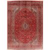 Image 1 : A WOOL HAND KNOTTED FLORAL ORIENTAL AREA RUG.