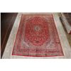 Image 2 : A WOOL HAND KNOTTED FLORAL ORIENTAL AREA RUG.
