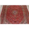 Image 3 : A WOOL HAND KNOTTED FLORAL ORIENTAL AREA RUG.