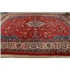 Image 9 : A WOOL HAND KNOTTED FLORAL ORIENTAL AREA RUG.
