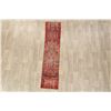 Image 2 : A WOOL HAND KNOTTED GHARAJEH RUG RUNNER.