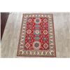 Image 2 : A WOOL HAND KNOTTED KAZAK ORIENTAL AREA RUG.