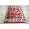 Image 8 : A WOOL HAND KNOTTED KAZAK ORIENTAL AREA RUG.
