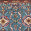Image 4 : A WOOL HAND KNOTTED KAZAK ORIENTAL AREA RUG.