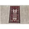 Image 2 : A WOOL HAND KNOTTED BALOUCH ORIENTAL RUG.