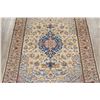 Image 3 : A WOOL HAND KNOTTED FLORAL MEDALLION AREA RUG.