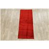Image 2 : A WOOL HAND KNOTTED GABBEH ORIENTAL RUG.
