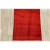 Image 6 : A WOOL HAND KNOTTED GABBEH ORIENTAL RUG.