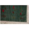 Image 8 : A WOOL HAND KNOTTED GABBEH ORIENTAL RUG.
