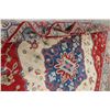 Image 12 : A WOOL HAND KNOTTED KAZAK ORIENTAL AREA RUG.