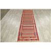 Image 12 : A WOVEN HAND KNOTTED SUMAK KILIM RUNNER.
