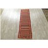 Image 2 : A WOVEN HAND KNOTTED SUMAK KILIM RUNNER.