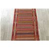 Image 3 : A WOVEN HAND KNOTTED SUMAK KILIM RUNNER.