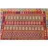 Image 9 : A WOVEN HAND KNOTTED SUMAK KILIM RUNNER.
