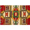 Image 8 : A WOOL HAND KNOTTED KASHKOLI ORIENTAL RUG.