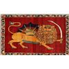 Image 1 : A WOOL HAND KNOTTED PICTORIAL AREA RUG.