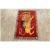 Image 2 : A WOOL HAND KNOTTED PICTORIAL AREA RUG.