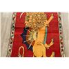 Image 3 : A WOOL HAND KNOTTED PICTORIAL AREA RUG.