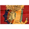 Image 4 : A WOOL HAND KNOTTED PICTORIAL AREA RUG.