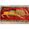 Image 9 : A WOOL HAND KNOTTED PICTORIAL AREA RUG.