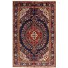 Image 1 : A WOOL HAND KNOTTED FLORAL MEDALLION AREA RUG.